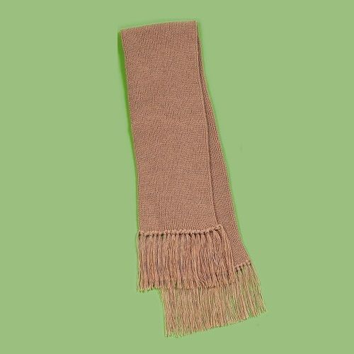 Style 6050 Bulky Rib 5 foot Acrylic Knit Scarf with Fringe, blank knit scarf